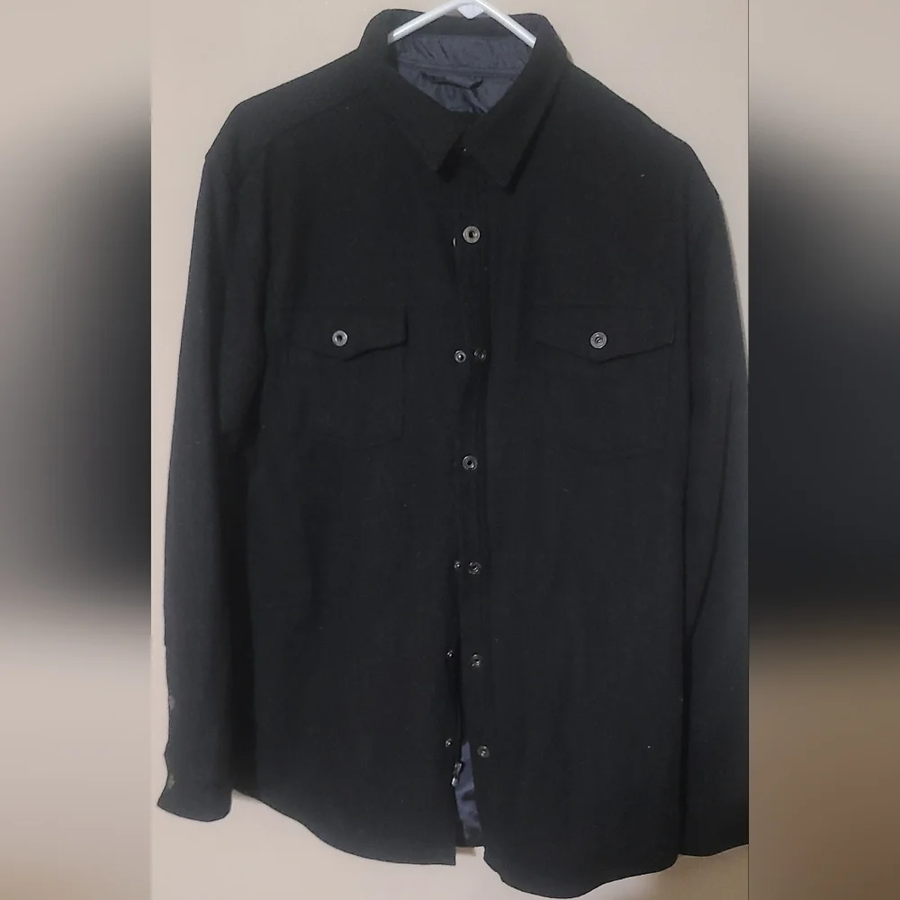 Dakota Grizzly Men's Classic Black Shirt Jacket Size L